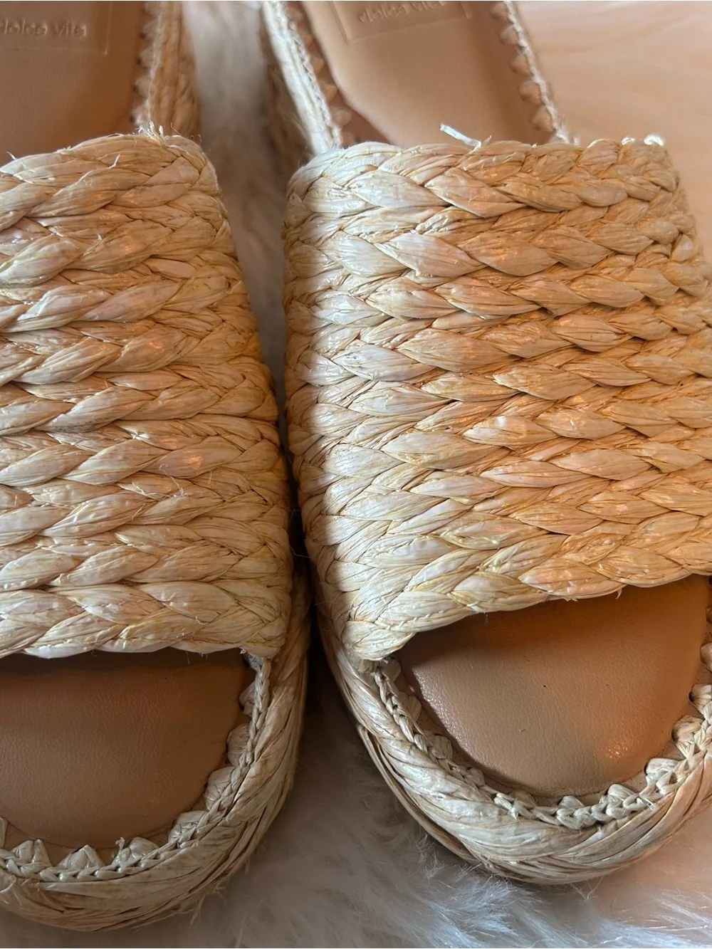 Lot of 2 Dolce Vita Chavi Platform Espadrille Slide Sandals Size 6.5